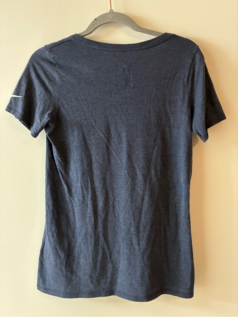 The Nike Tee Women’s Navy Denver Broncos V-Neck Tee with White & Orange Logos - Picture 6 of 6